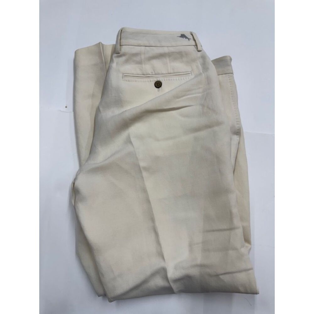 Tommy Bahama Men's 35x30 Silk/Linen Cream Natural Pants